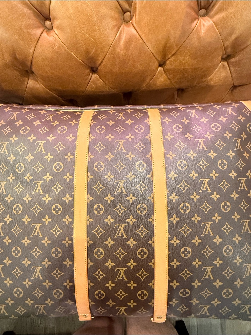 Louis Vuitton Monogram Canvas Brown and Tan Travel Duffel - Picture 15 of 16